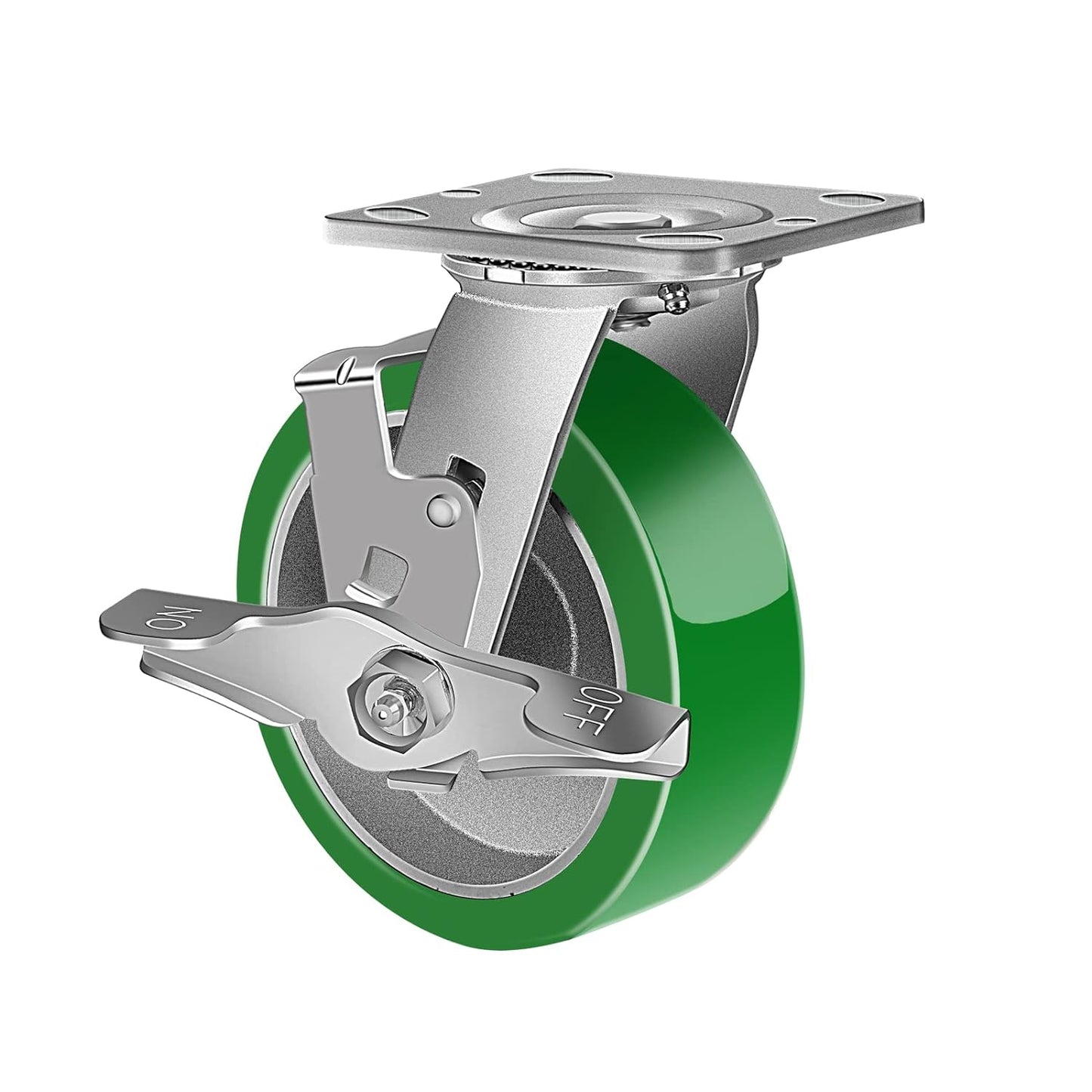 Industrial Casters- Heavy Duty Casters,Polyurethane on Aluminum Casters - Loading Capacity up to 1000LB.Use for Platform Truck,Workbench,Lift Tables