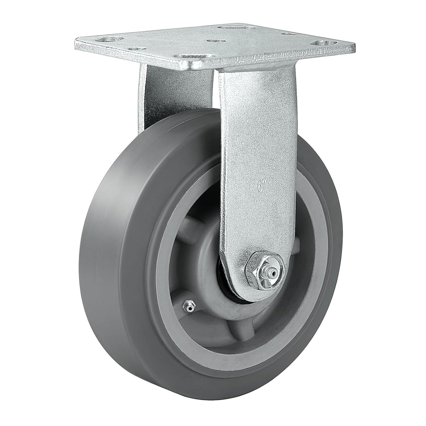 Casters, Swivel Rubber Casters Set of 4 Heavy Duty No Noise Plate Caster Wheels for Furniture Platform Truck Dolly Cart