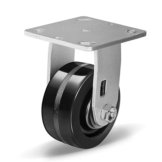Heavy Duty Industrial Casters, Swivel w/Top Lock Brake, Black Non-Marking Phenolic Wheel, Load Capacity 800 lbs