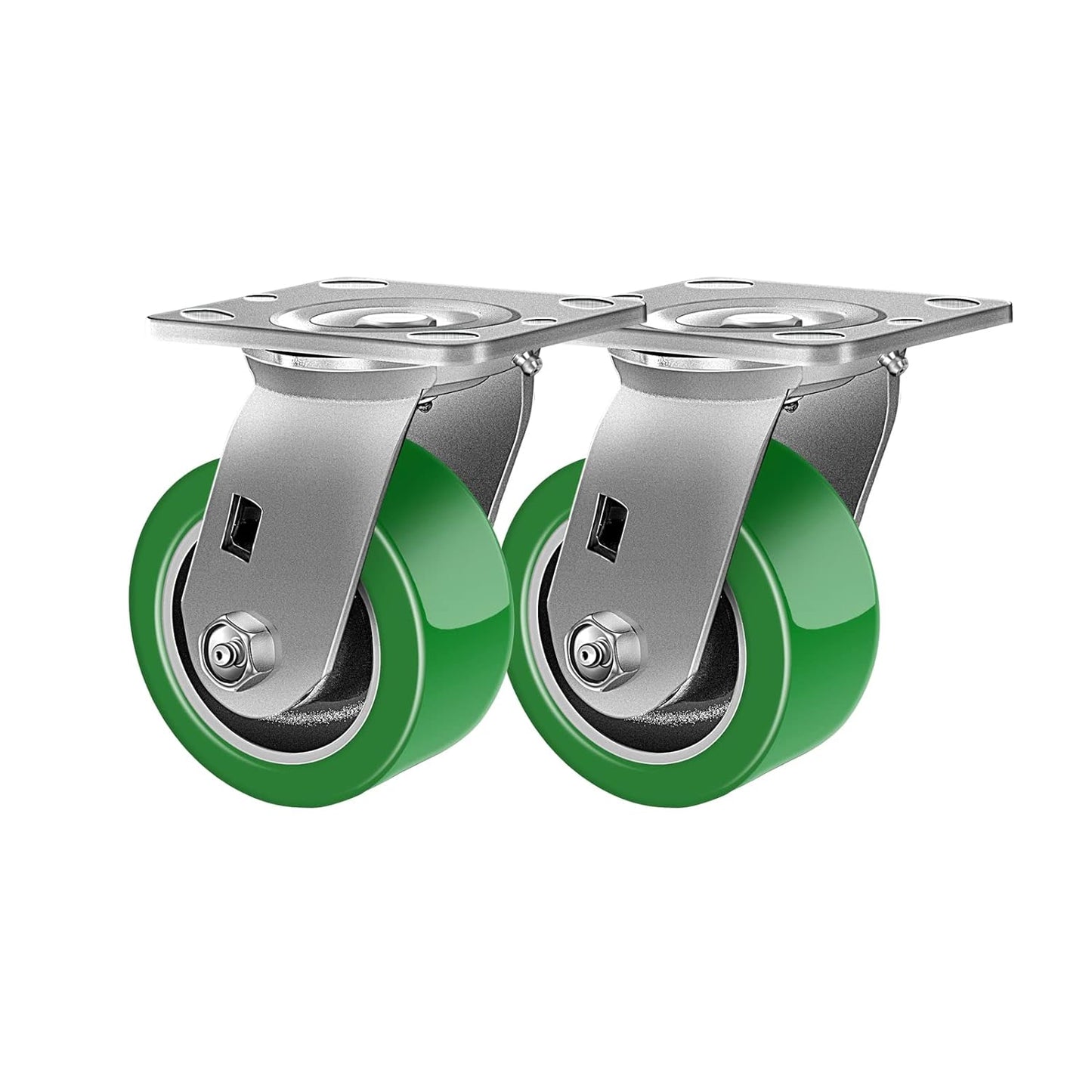 Industrial Casters- Heavy Duty Casters,Polyurethane on Aluminum Casters - Loading Capacity up to 1000LB.Use for Platform Truck,Workbench,Lift Tables