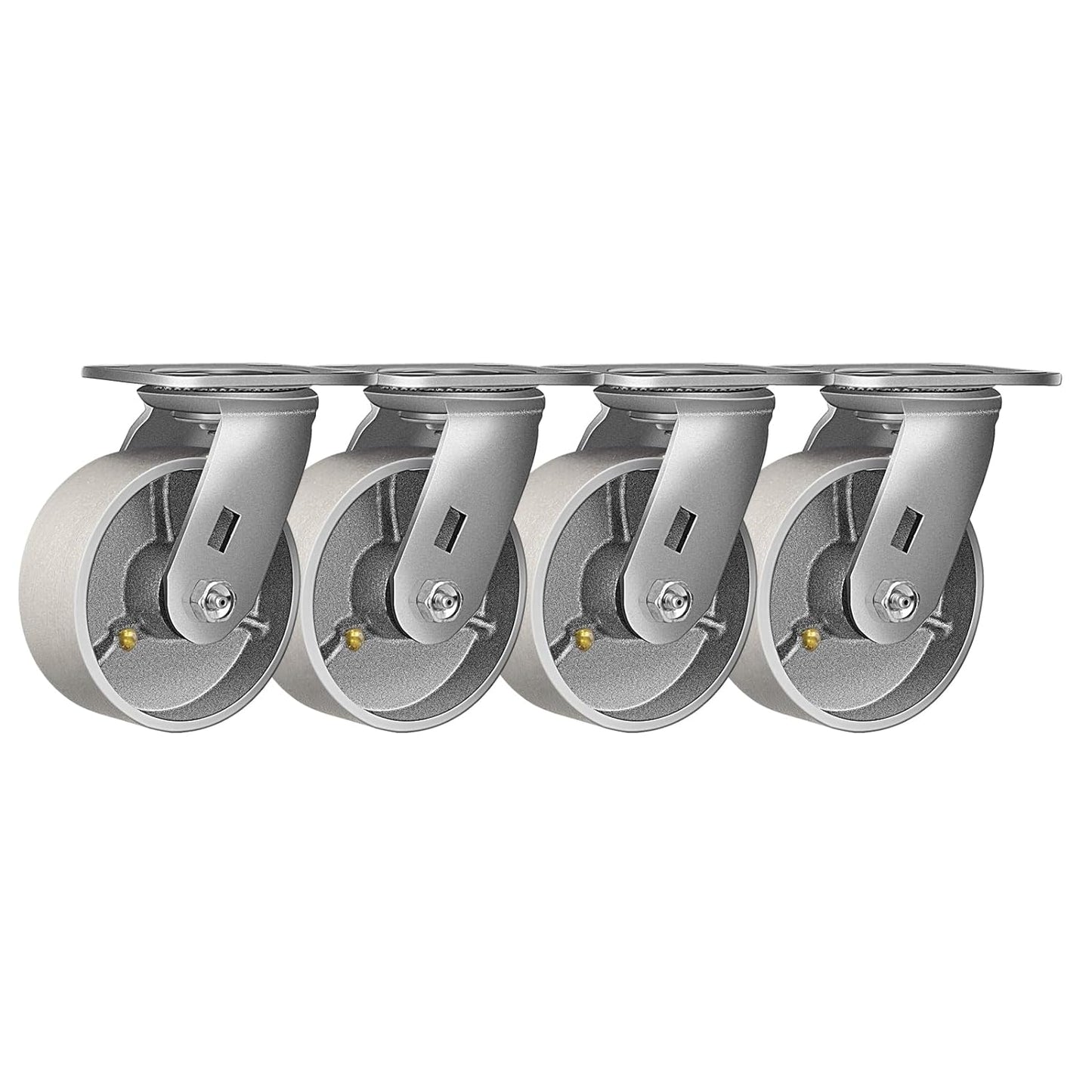 Heavy Duty,Cast Iron Wheel,Steel Casters Capacity up to 1000 Lb. Use for Platform Truck, U-Boat Cart,Workbenches