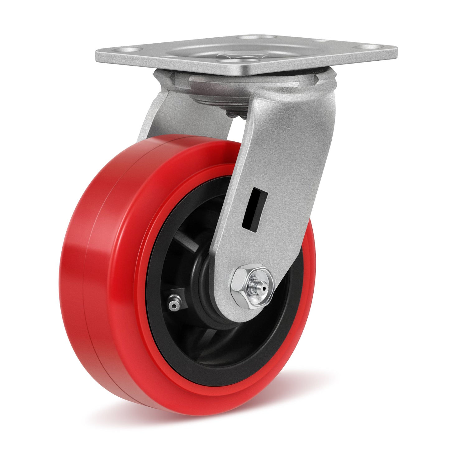 Heavy Duty Casters Set of 4 with 1200lbs Capacity, Polyurethane Tread on Polypropylene Core, Widely Used in Platform Trucks, Furniture, WorkBrench, Tool Box