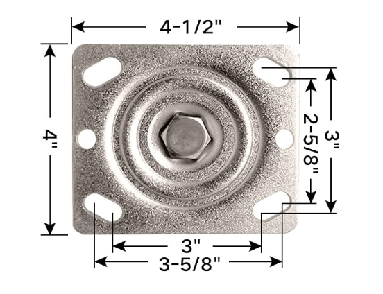 Stainless Steel Plate 4-1/2" x 4"