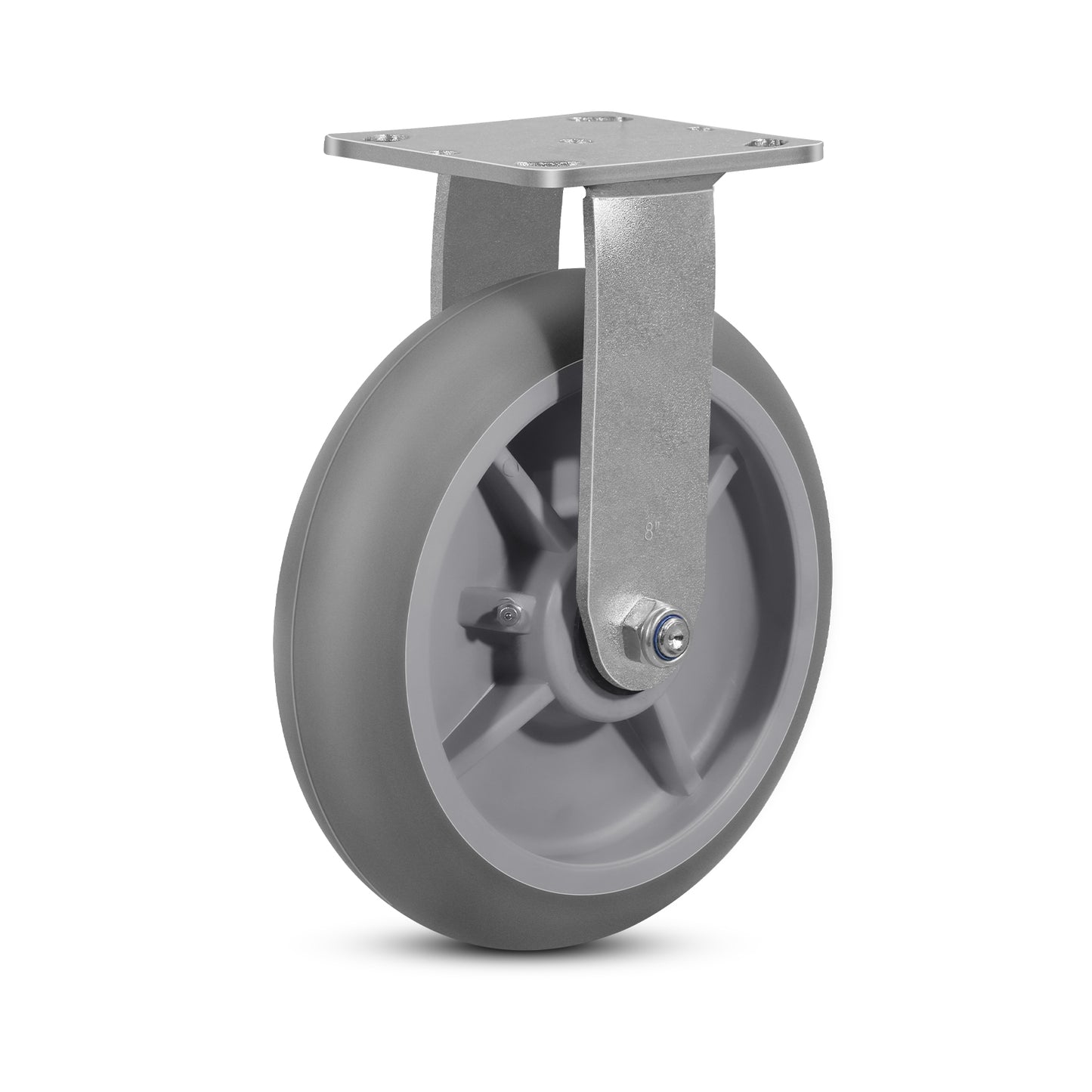 Thermoplastic Rubber Wheels(Crown Tread) -Heavy Duty Caster Wheels for Furniture Platform Trucks Workbench Total 2000 LB Capacity