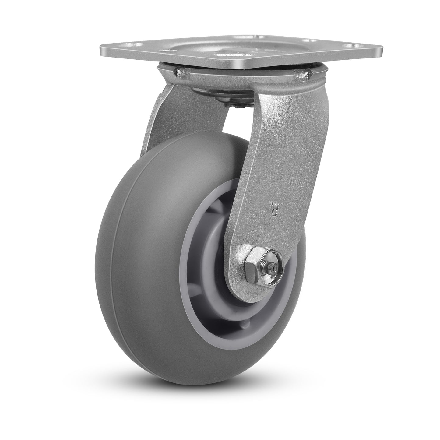 Thermoplastic Rubber Wheels(Crown Tread) -Heavy Duty Caster Wheels for Furniture Platform Trucks Workbench Total 2000 LB Capacity