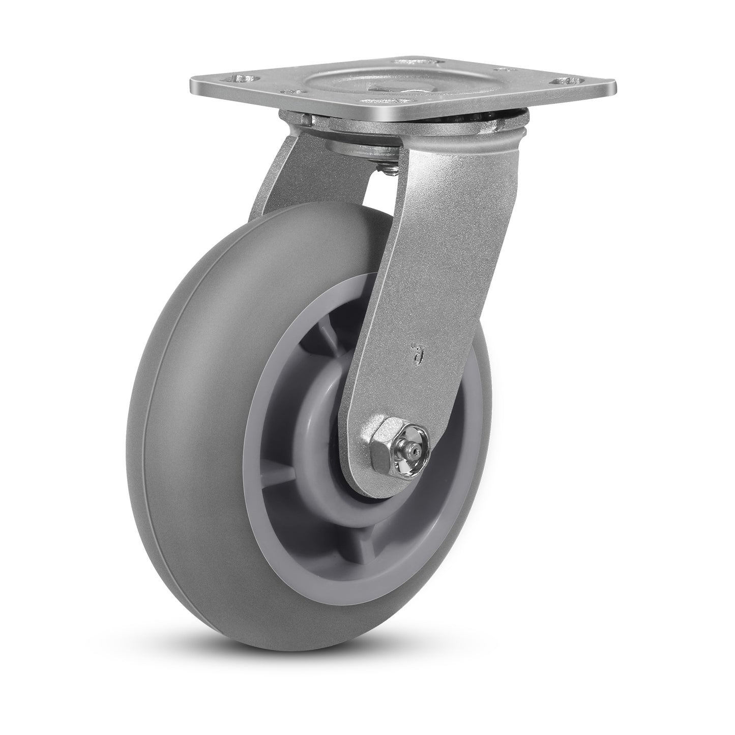 Thermoplastic Rubber Wheels(Crown Tread) -Heavy Duty Caster Wheels for Furniture Platform Trucks Workbench Total 2000 LB Capacity