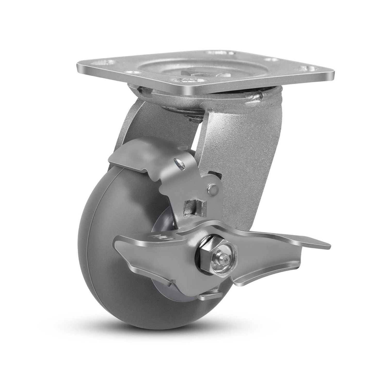 Thermoplastic Rubber Wheels(Crown Tread) -Heavy Duty Caster Wheels for Furniture Platform Trucks Workbench Total 2000 LB Capacity