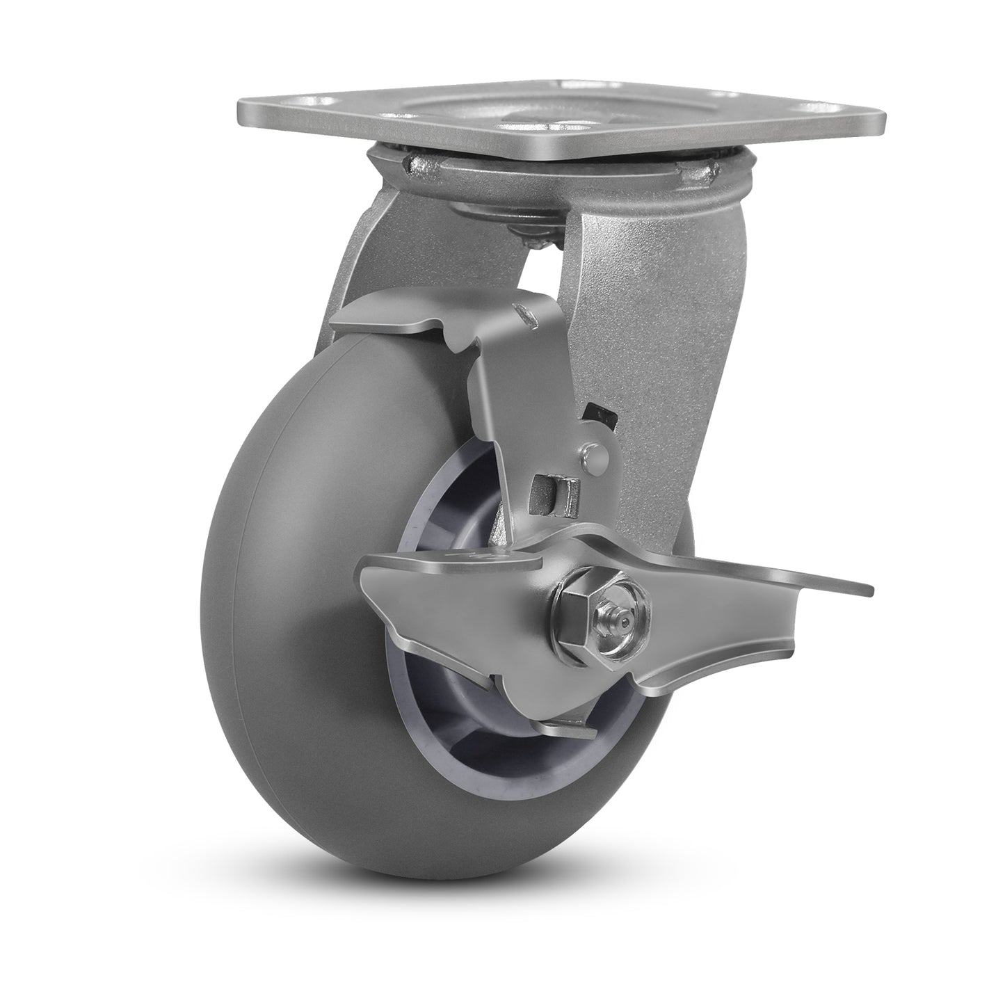 Thermoplastic Rubber Wheels(Crown Tread) -Heavy Duty Caster Wheels for Furniture Platform Trucks Workbench Total 2000 LB Capacity