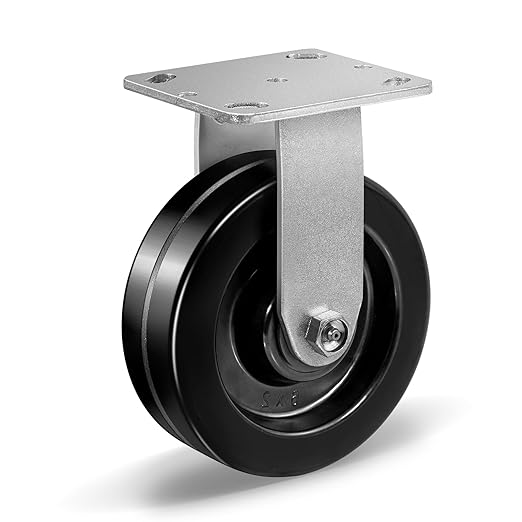 Heavy Duty Industrial Casters, Swivel w/Top Lock Brake, Black Non-Marking Phenolic Wheel, Load Capacity 800 lbs