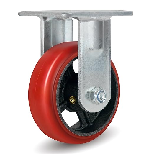 Polyurethane Crowned Tread Cast lron Swivel/Rigid/Brake Top Plate Caster w/ Roller Bearing