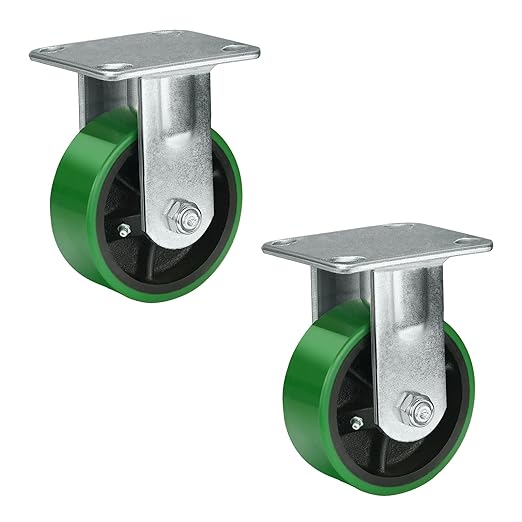 Polyurethane Wheel Swivel Casters,Rigid, Break, Industrial Load Capacity 4800lbs