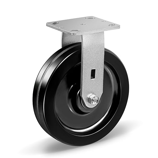 Heavy Duty Industrial Casters, Swivel w/Top Lock Brake, Black Non-Marking Phenolic Wheel, Load Capacity 800 lbs