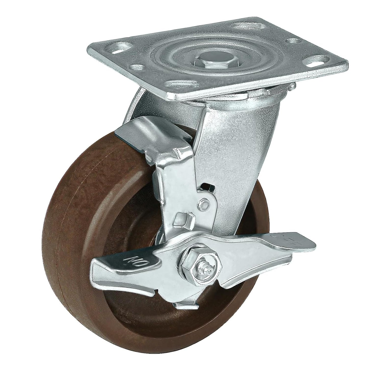 Heavy Duty Casters- Hi Temperature Wheels, Industrial Casters with Strong Capacity 1000 LB, Temperature Range:-40F to 525F. Use for Equipment Such as Ovens,Kilns,and Dryers