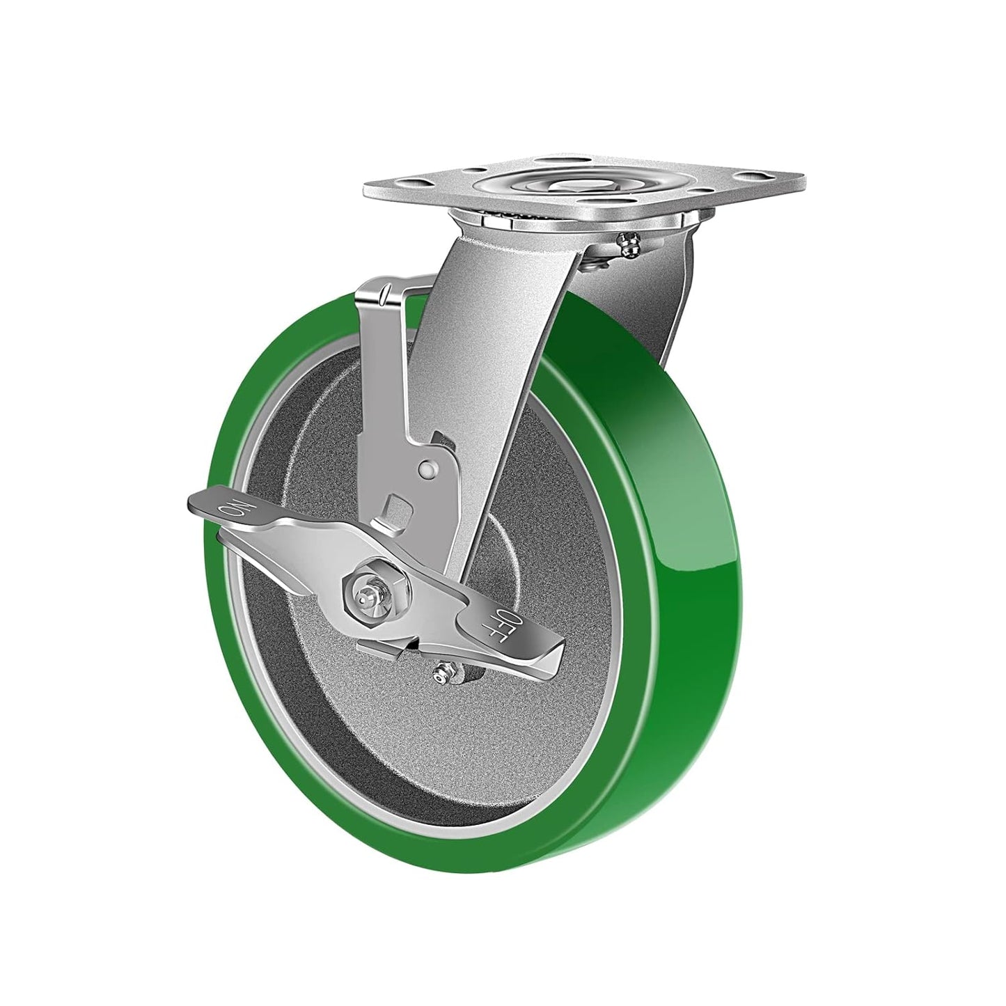 Industrial Casters- Heavy Duty Casters,Polyurethane on Aluminum Casters - Loading Capacity up to 1000LB.Use for Platform Truck,Workbench,Lift Tables