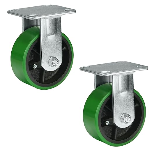 Polyurethane Wheel Swivel Casters,Rigid, Break, Industrial Load Capacity 4800lbs