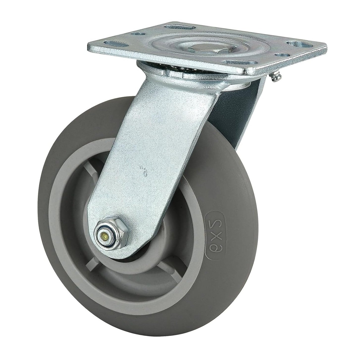 Thermoplastic Rubber Wheels(Crown Tread) -Heavy Duty Caster Wheels for Furniture Platform Trucks Workbench Total 2000 LB Capacity