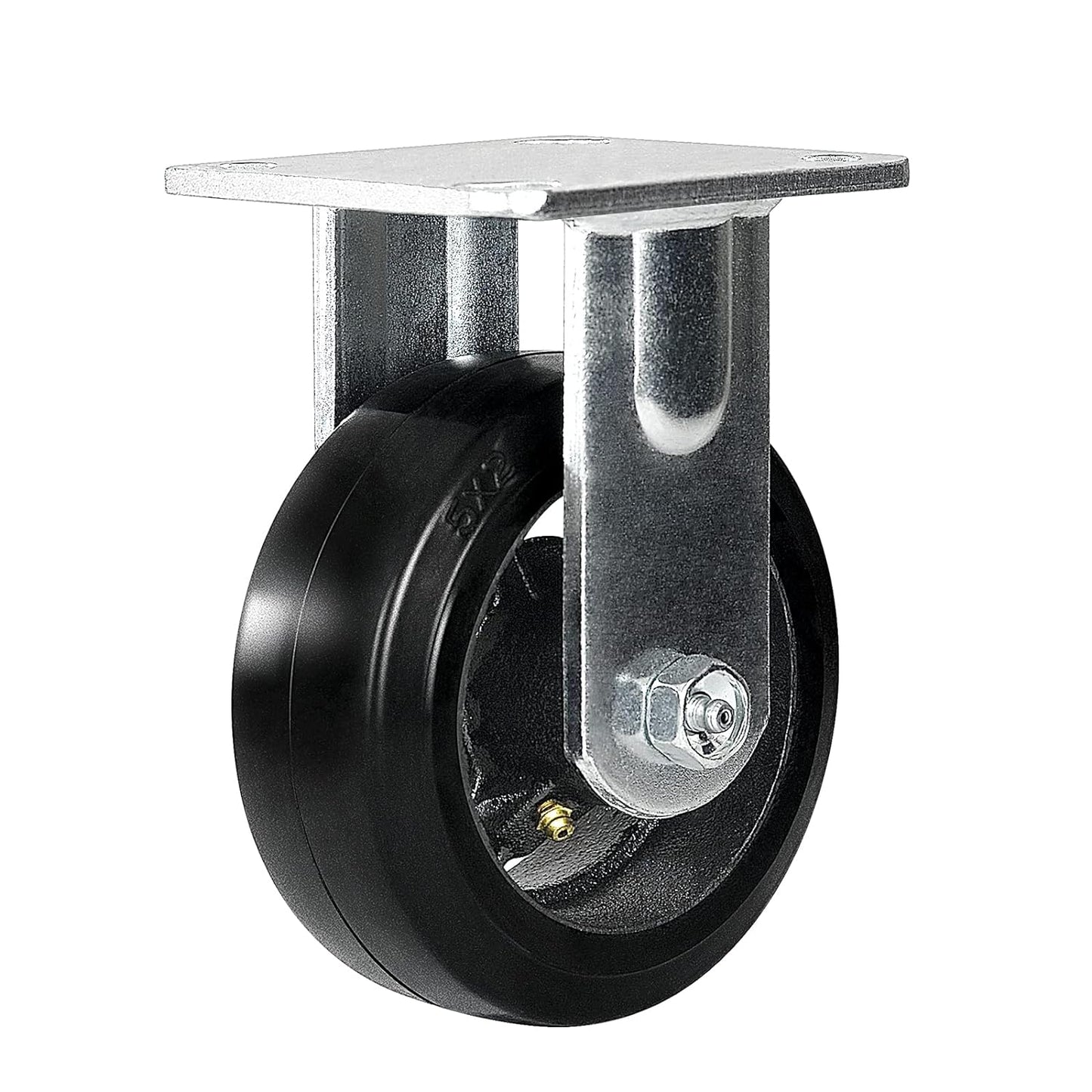 Rubber-Cast Iron Caster Wheels 700 lb Capacity for Heavy-Duty Mobility