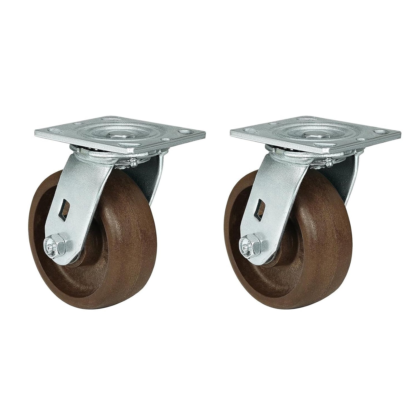 Heavy Duty Casters- Hi Temperature Wheels, Industrial Casters with Strong Capacity 1000 LB, Temperature Range:-40F to 525F. Use for Equipment Such as Ovens,Kilns,and Dryers