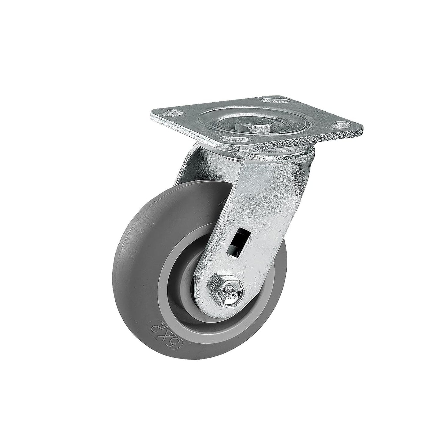 Thermoplastic Rubber Wheels(Crown Tread) -Heavy Duty Caster Wheels for Furniture Platform Trucks Workbench Total 2000 LB Capacity