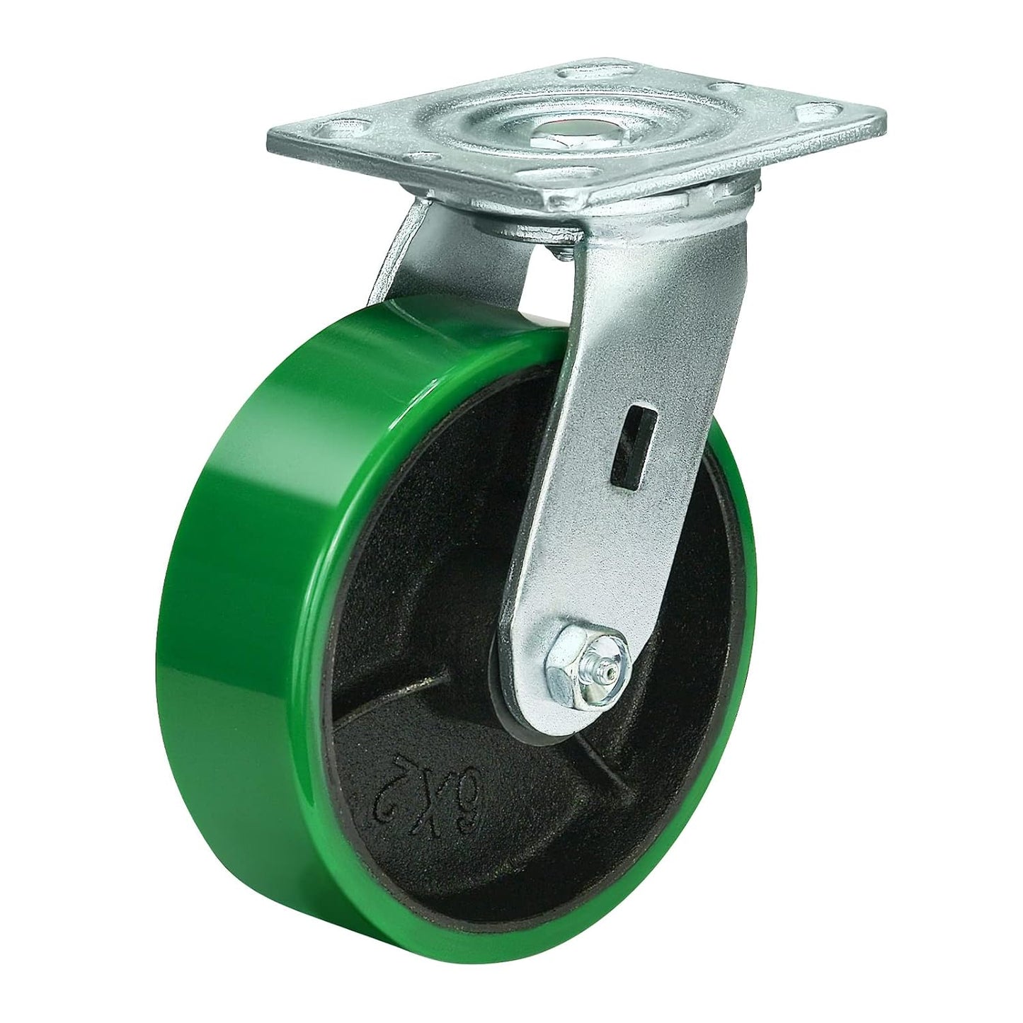 Polyurethane Wheel Swivel Casters,Rigid, Break, Industrial Load Capacity 4800lbs