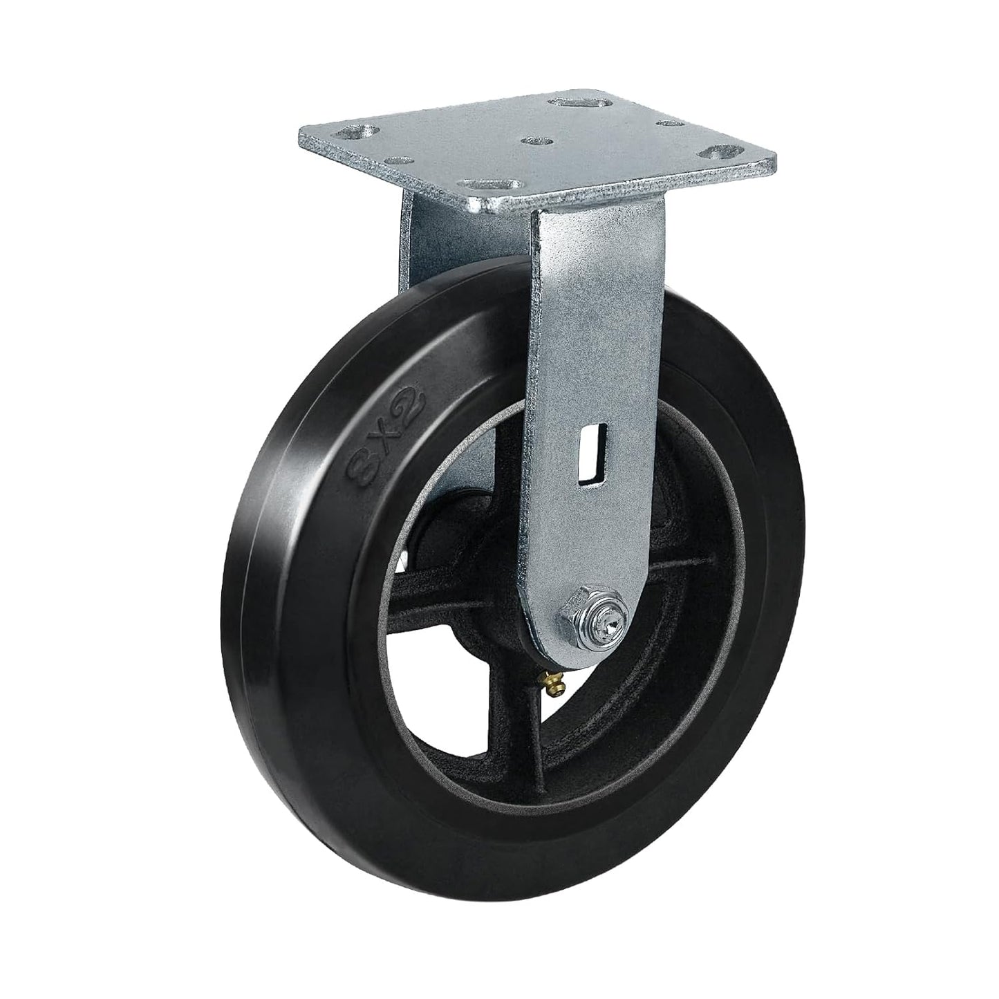 Rubber-Cast Iron Caster Wheels 700 lb Capacity for Heavy-Duty Mobility