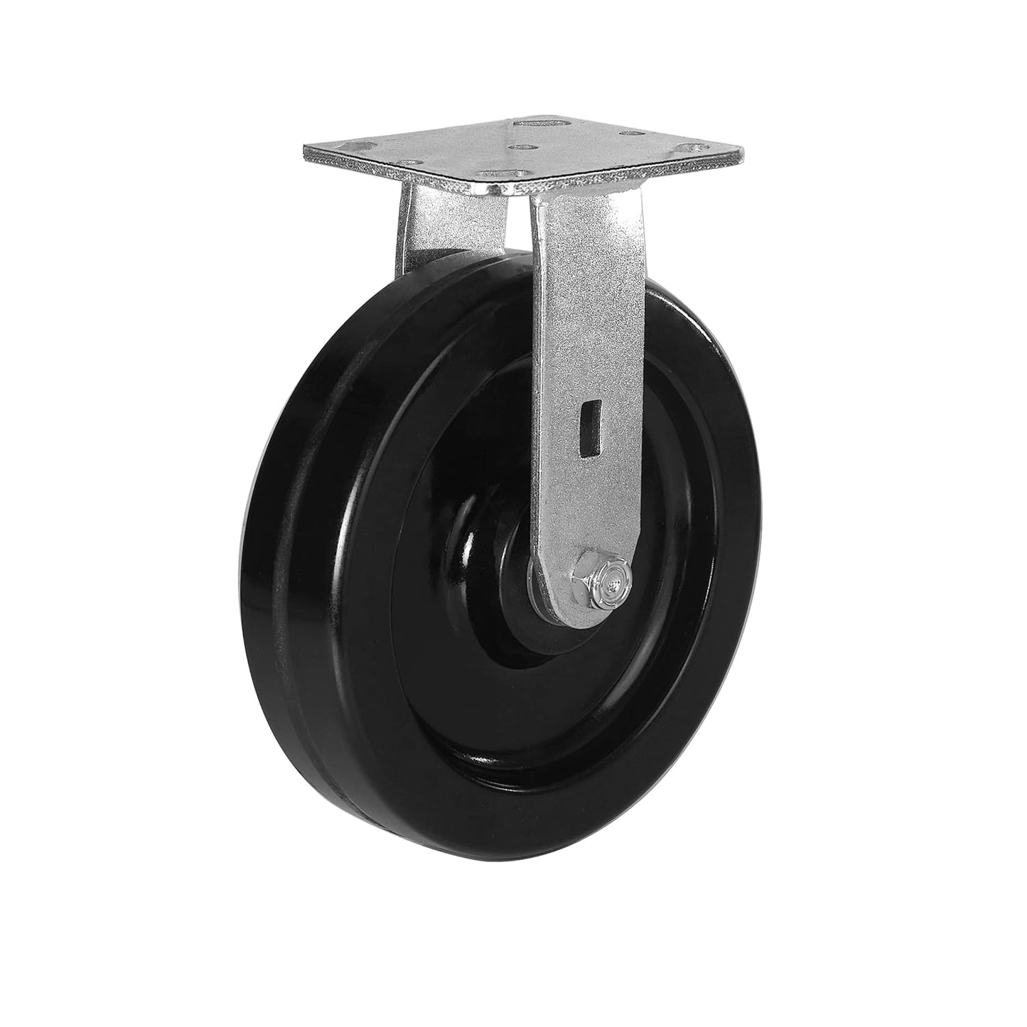 Heavy Duty Industrial Casters, Swivel w/Top Lock Brake, Black Non-Marking Phenolic Wheel, Load Capacity 800 lbs