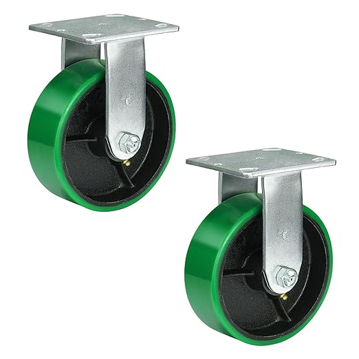 Polyurethane Wheel Swivel Casters,Rigid, Break, Industrial Load Capacity 4800lbs