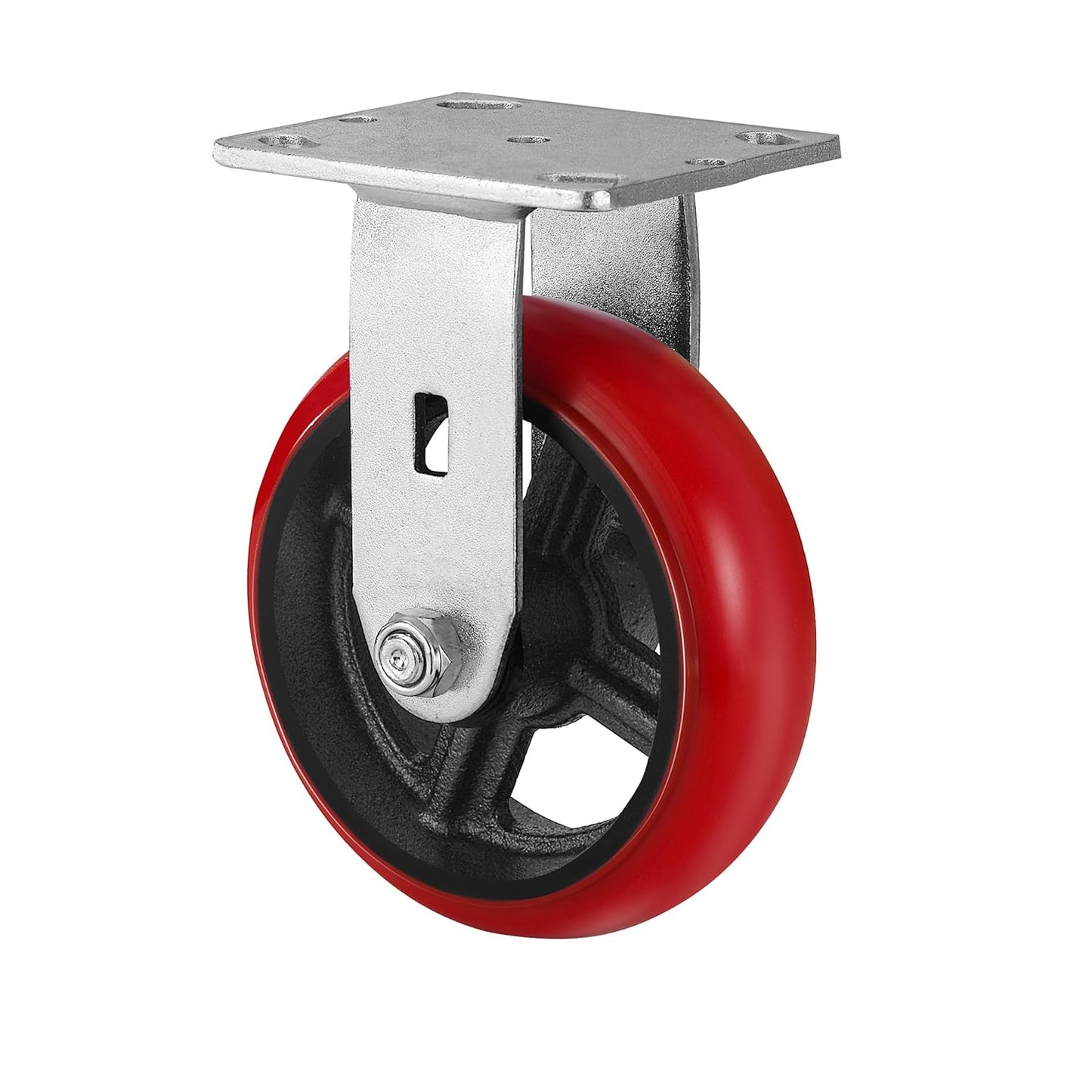 Polyurethane Crowned Tread Cast lron Swivel/Rigid/Brake Top Plate Caster w/ Roller Bearing