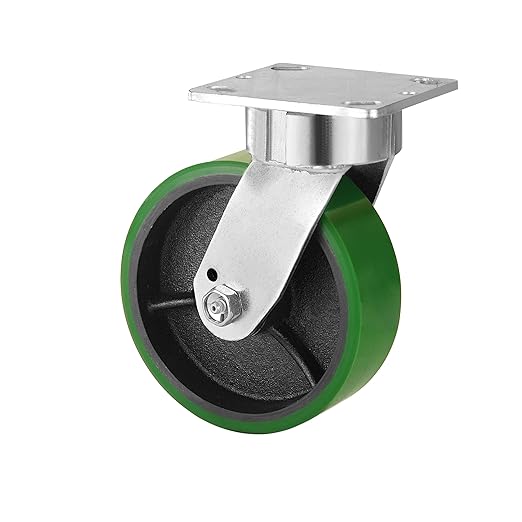 Kingpinless Polyurethane Wheel on Steel Hub Super Heavy Duty Casters Wheel, Capacity up to 2500 Lb, Use for Platform Truck, U-Boat Cart, Workbenches