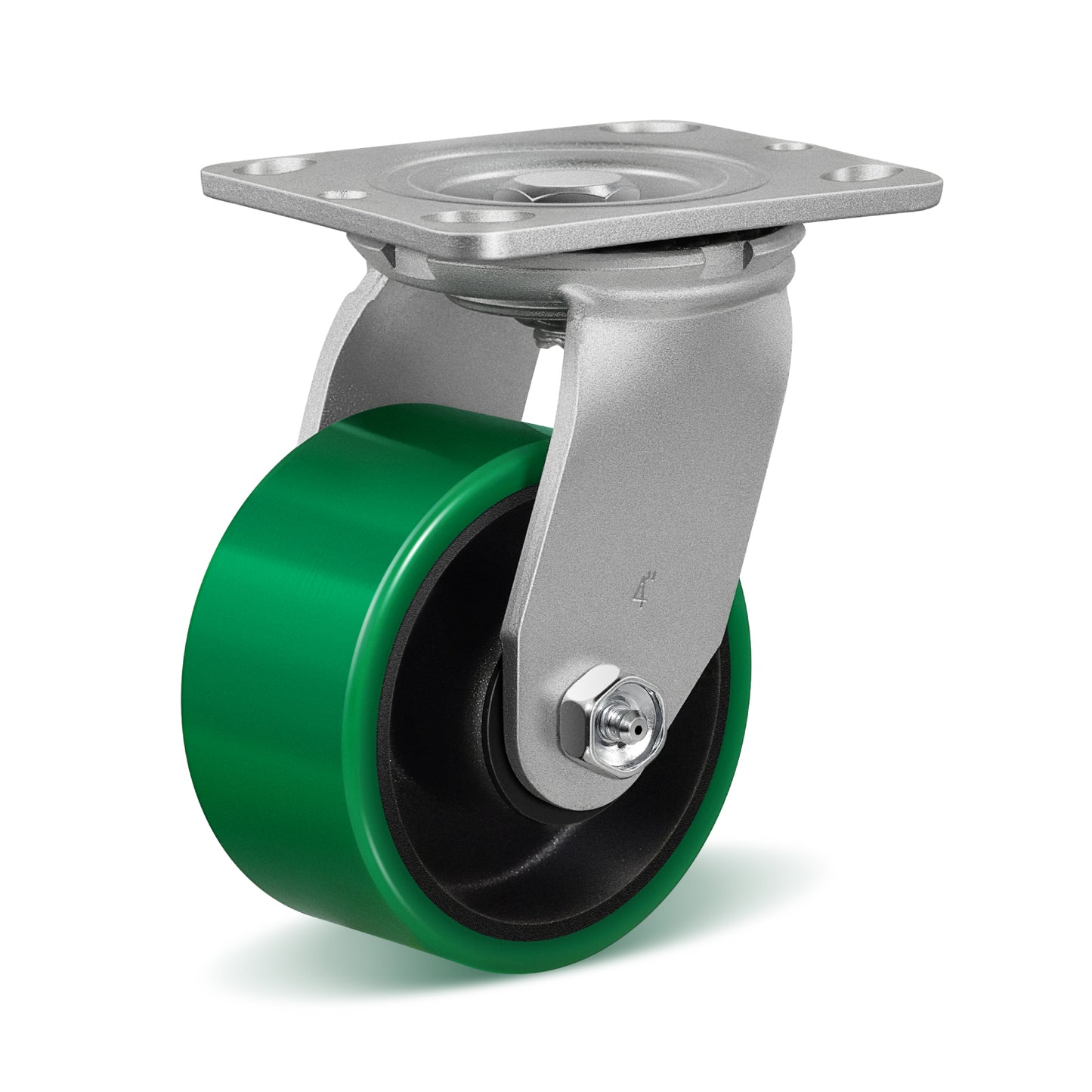 Polyurethane Wheel Swivel Casters,Rigid, Break, Industrial Load Capacity 4800lbs