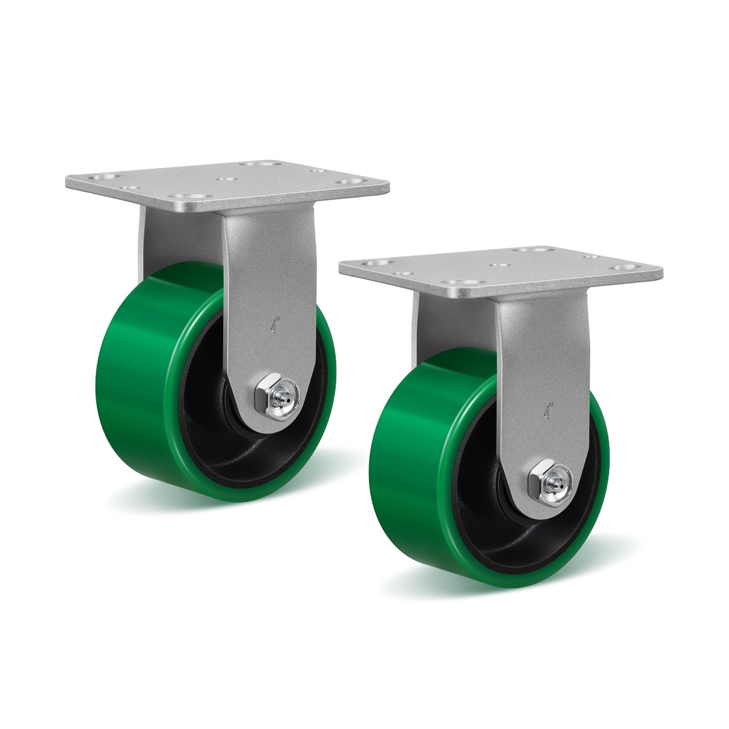 Polyurethane Wheel Swivel Casters,Rigid, Break, Industrial Load Capacity 4800lbs
