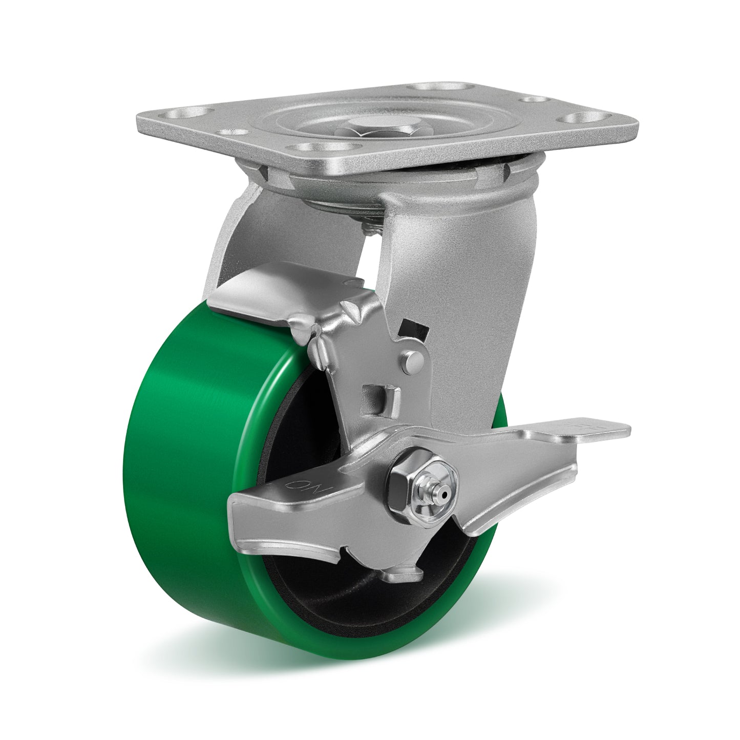Polyurethane Wheel Swivel Casters,Rigid, Break, Industrial Load Capacity 4800lbs