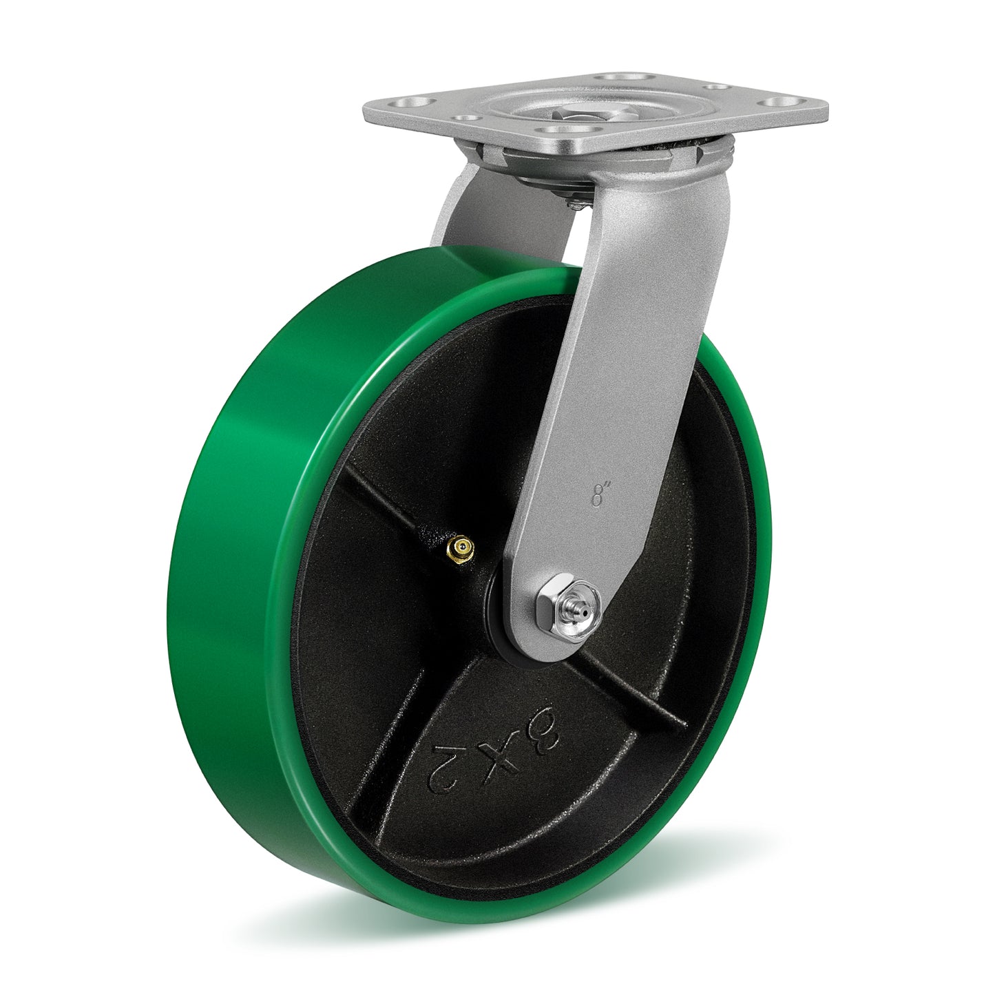 Polyurethane Wheel Swivel Casters,Rigid, Break, Industrial Load Capacity 4800lbs