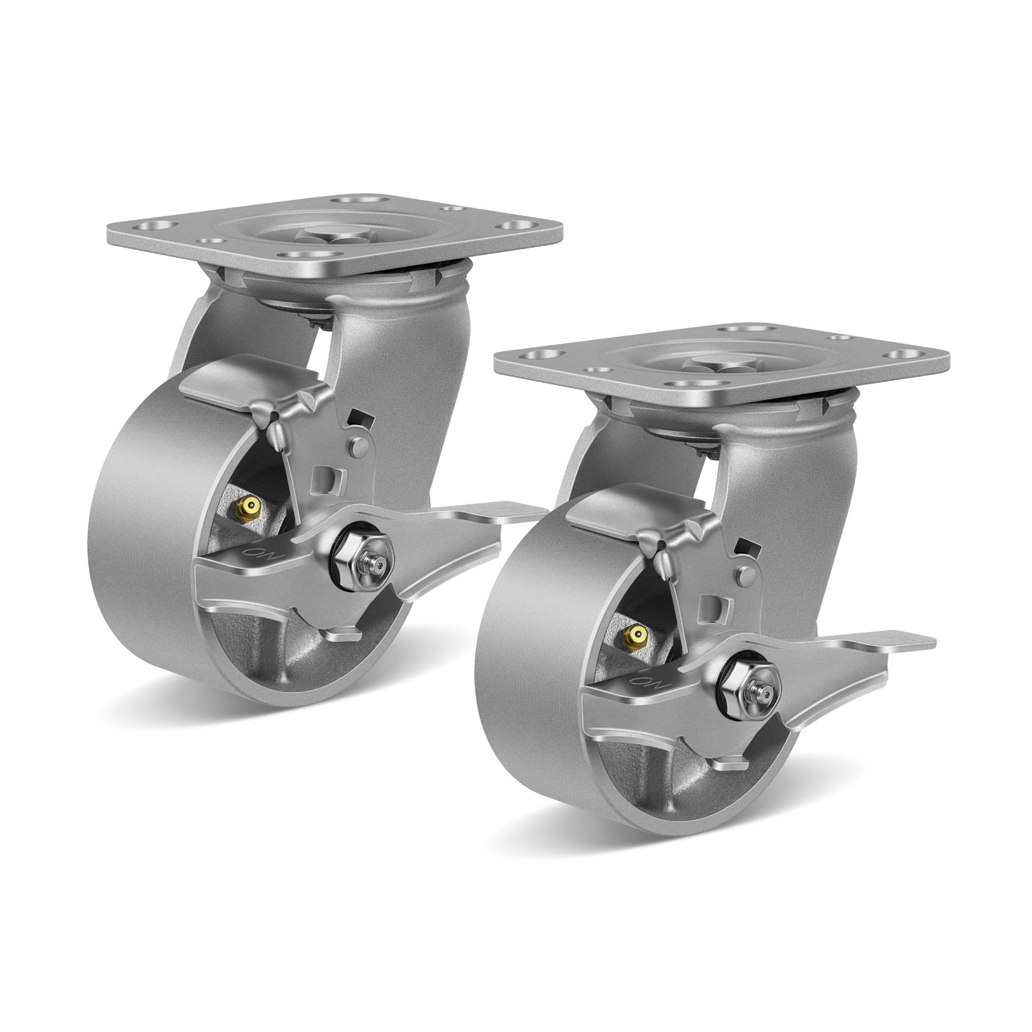 Heavy Duty,Cast Iron Wheel,Steel Casters Capacity up to 1000 Lb. Use for Platform Truck, U-Boat Cart,Workbenches