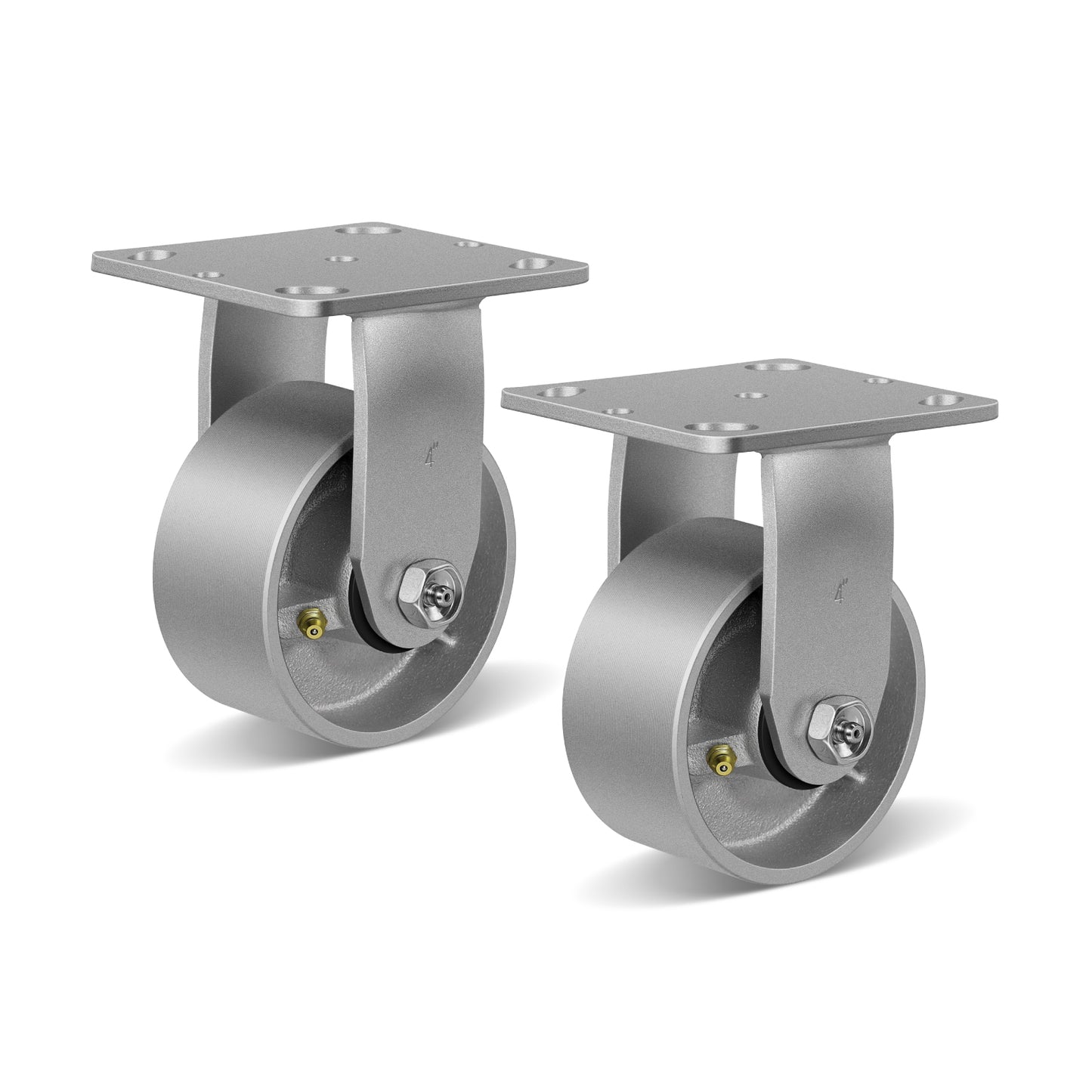 Heavy Duty,Cast Iron Wheel,Steel Casters Capacity up to 1000 Lb. Use for Platform Truck, U-Boat Cart,Workbenches