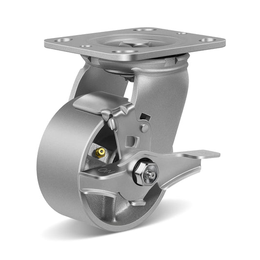 Heavy Duty,Cast Iron Wheel,Steel Casters Capacity up to 1000 Lb. Use for Platform Truck, U-Boat Cart,Workbenches