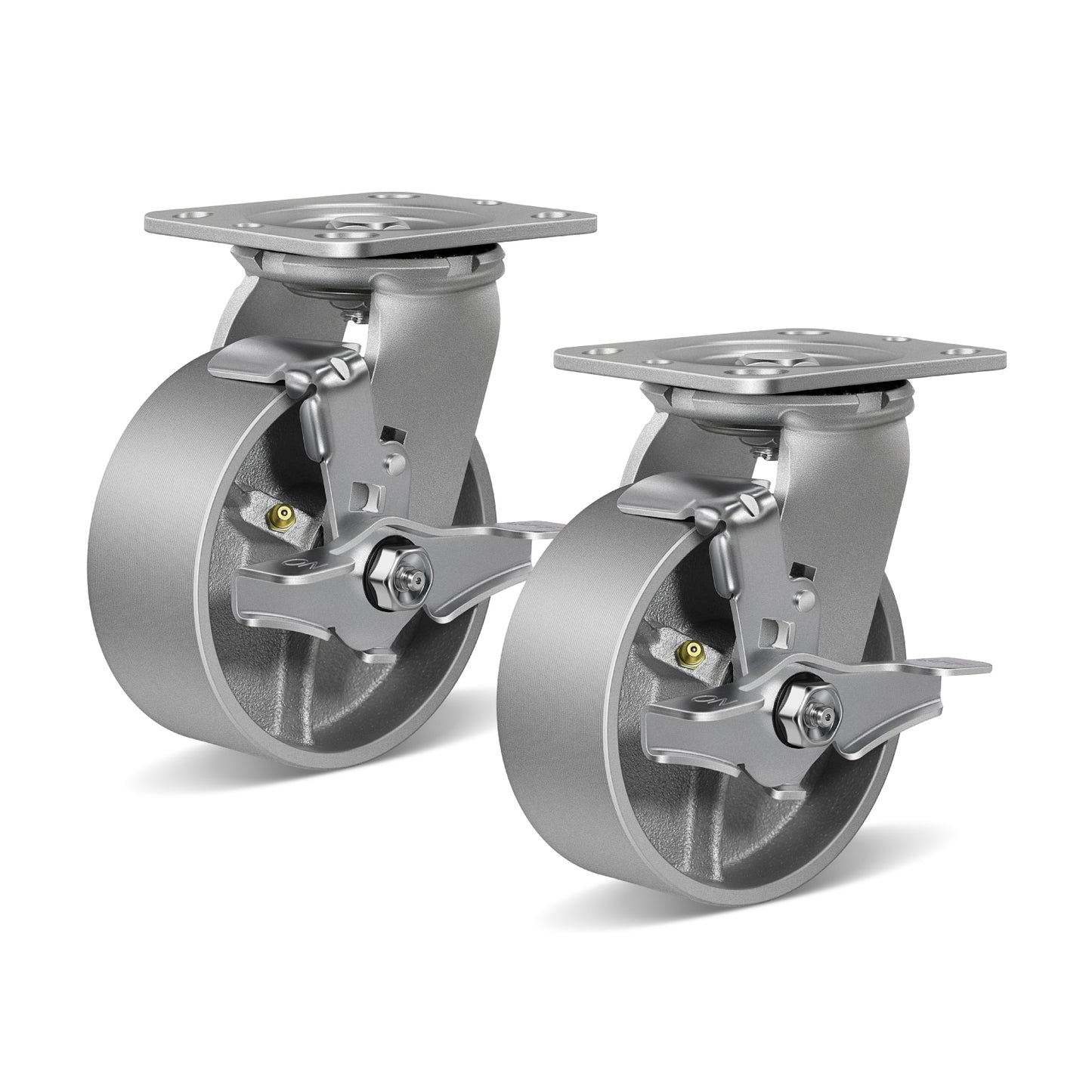 Heavy Duty,Cast Iron Wheel,Steel Casters Capacity up to 1000 Lb. Use for Platform Truck, U-Boat Cart,Workbenches