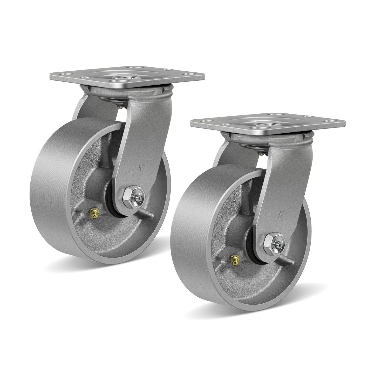 Heavy Duty,Cast Iron Wheel,Steel Casters Capacity up to 1000 Lb. Use for Platform Truck, U-Boat Cart,Workbenches