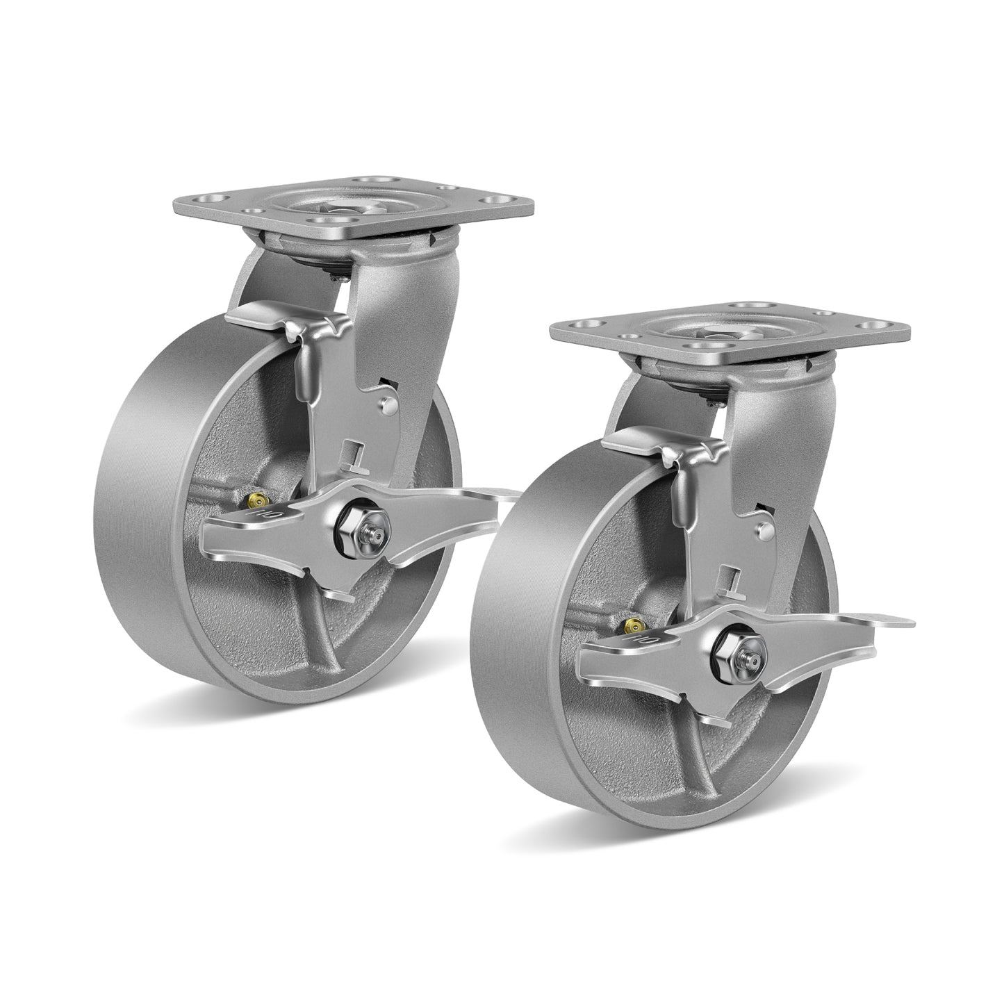 Heavy Duty,Cast Iron Wheel,Steel Casters Capacity up to 1000 Lb. Use for Platform Truck, U-Boat Cart,Workbenches