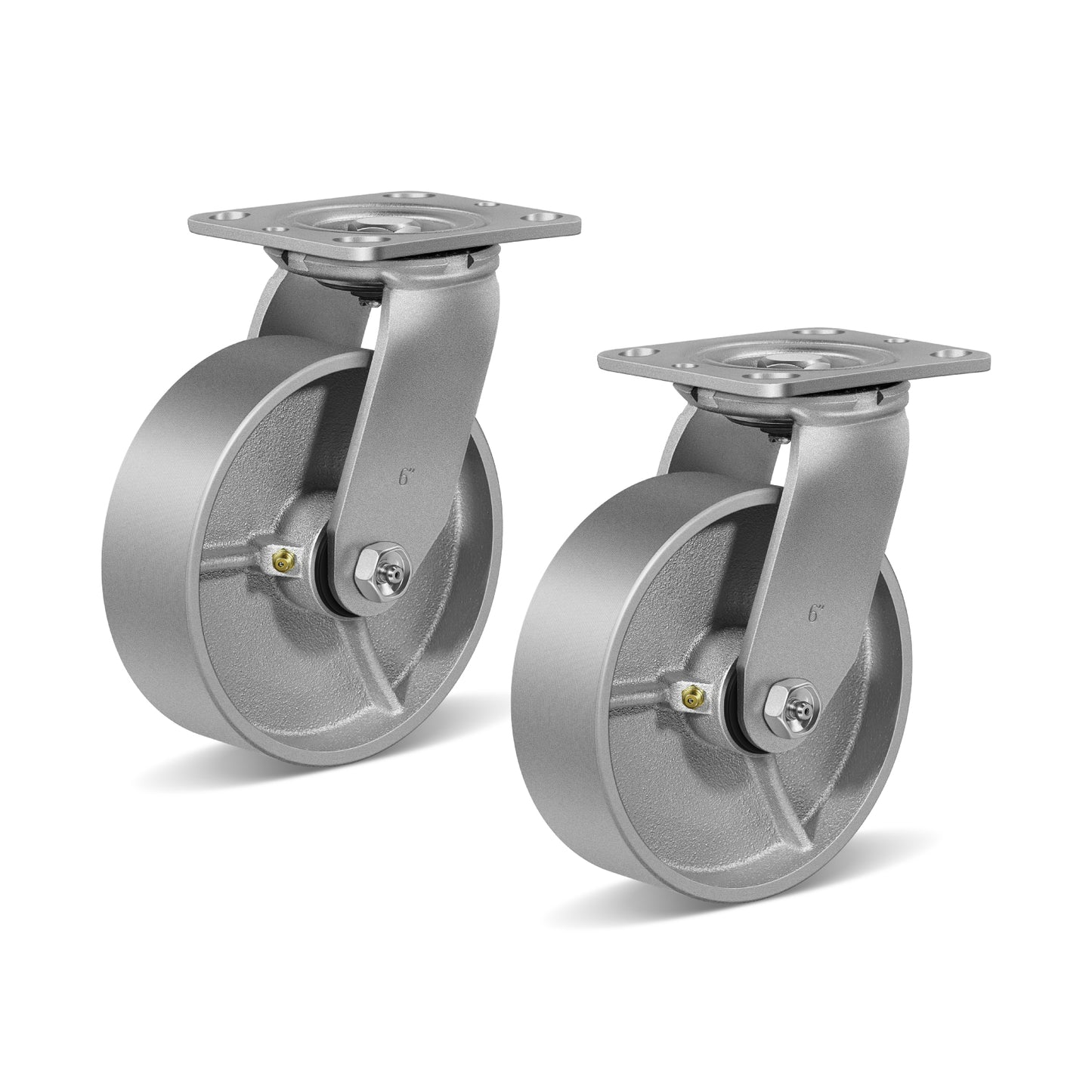 Heavy Duty,Cast Iron Wheel,Steel Casters Capacity up to 1000 Lb. Use for Platform Truck, U-Boat Cart,Workbenches