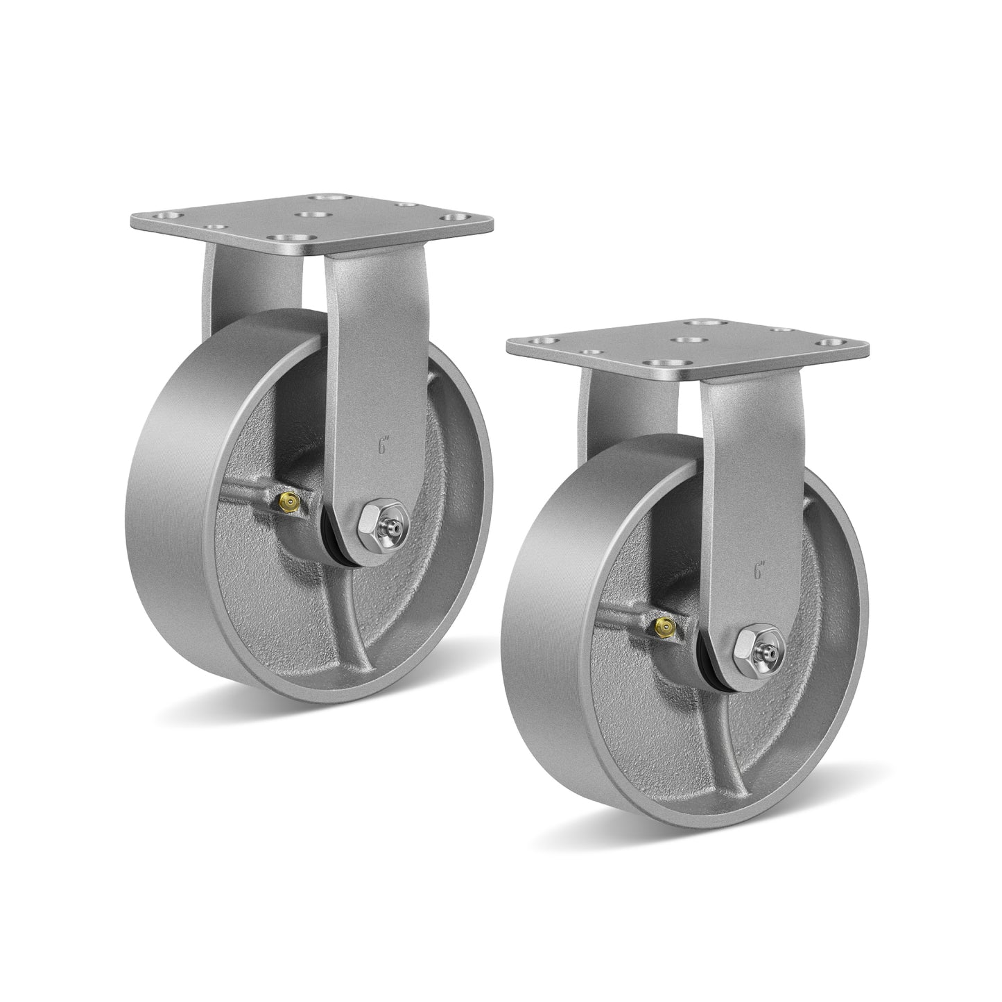 Heavy Duty,Cast Iron Wheel,Steel Casters Capacity up to 1000 Lb. Use for Platform Truck, U-Boat Cart,Workbenches