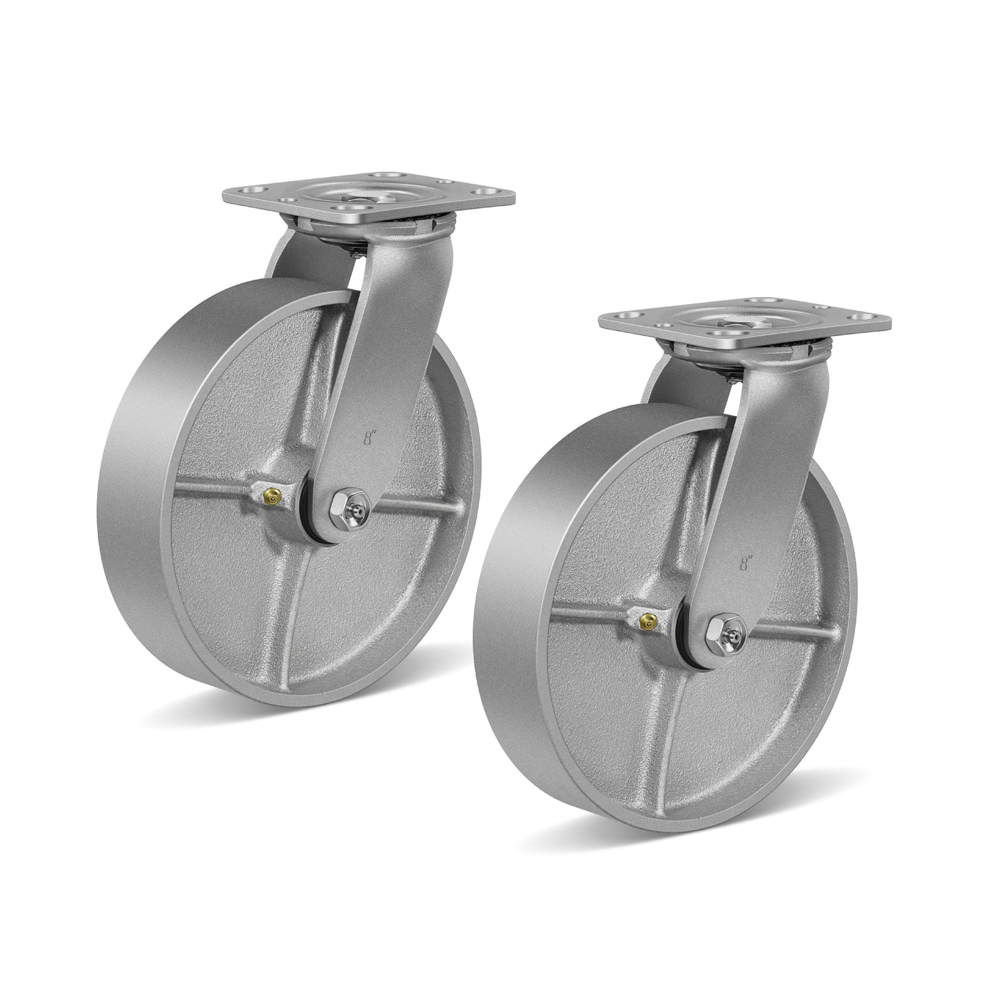 Heavy Duty,Cast Iron Wheel,Steel Casters Capacity up to 1000 Lb. Use for Platform Truck, U-Boat Cart,Workbenches