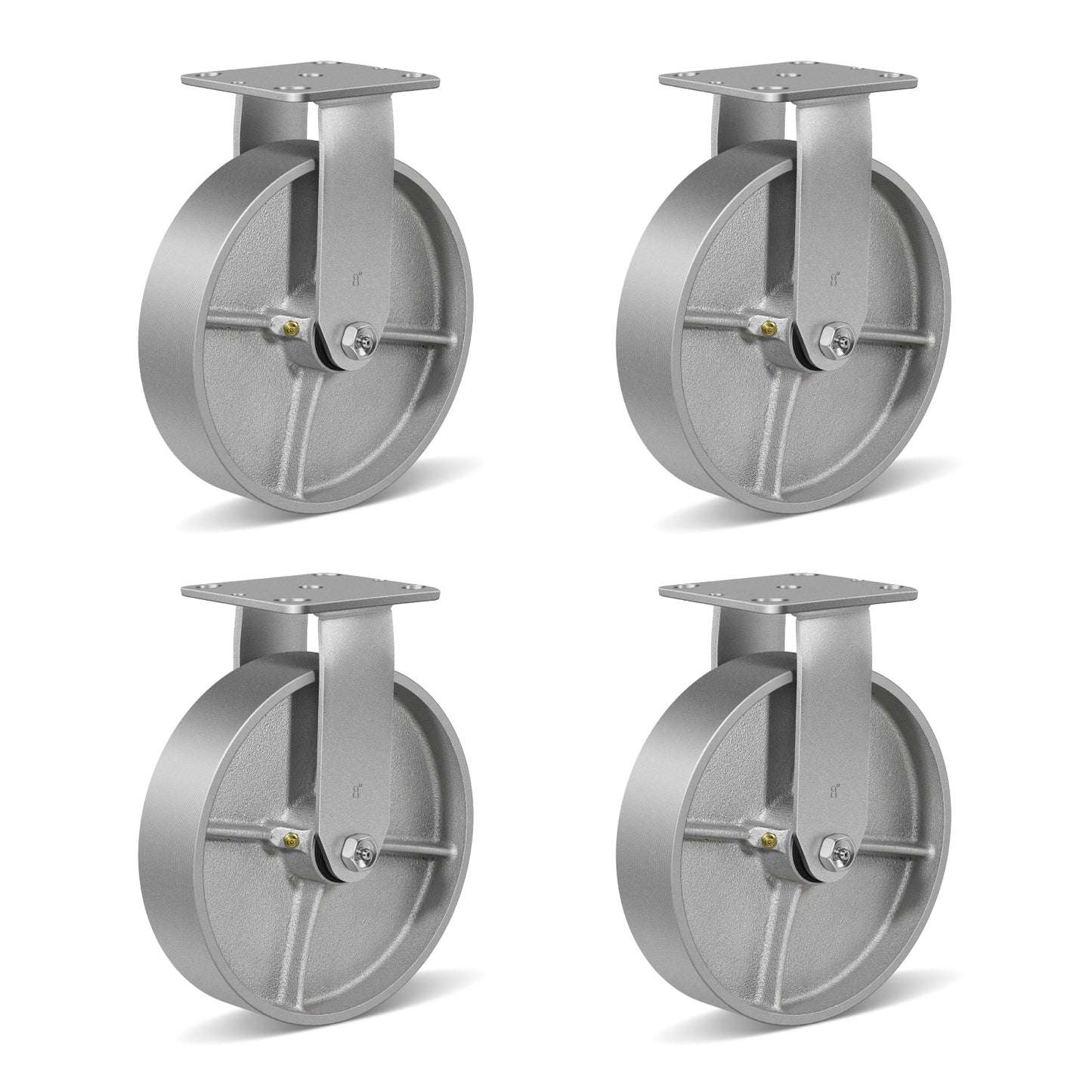 Heavy Duty,Cast Iron Wheel,Steel Casters Capacity up to 1000 Lb. Use for Platform Truck, U-Boat Cart,Workbenches